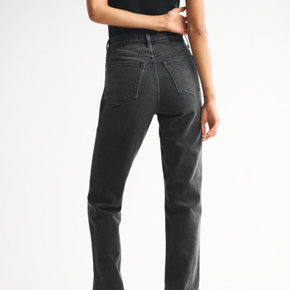 Abercrombie & Fitch Denim - NEW Abercrombie & Fitch 90s Straight Ultra High Rise Jeans Black W 29 L 29 Short